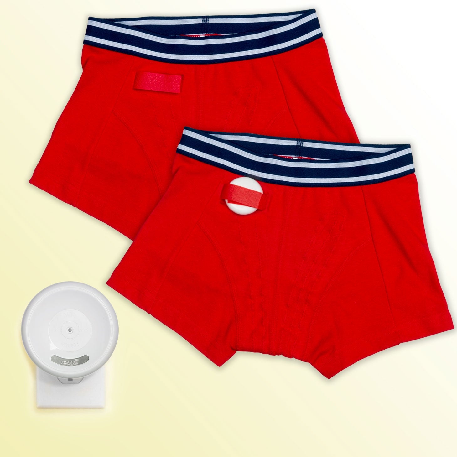 Alarms-Rodger Wireless Bedwetting Alarm System-Red Briefs only